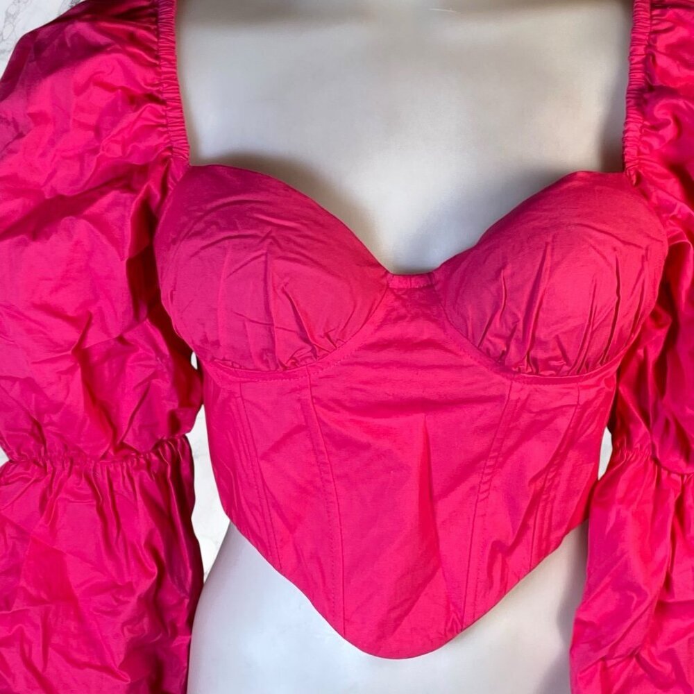 MAJORELLE Tawny Corset Top Hot Pink - Picture 8 of 10